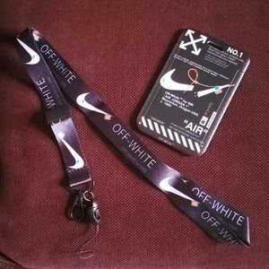 white nike lanyard with id holder